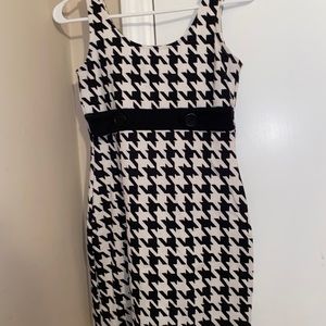 black & white dress